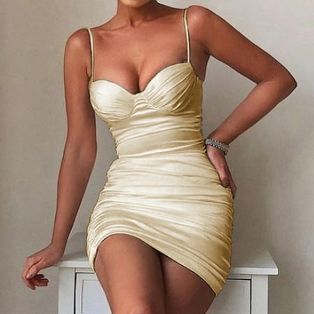 

FREE SHIPPING-women dresses floral dress White Women s Sexy Solid Color V-neck Tight Fitting Camisole Package Hip Dress