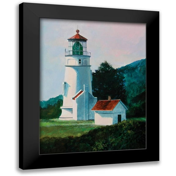Bansemer, Roger 12x14 Black Modern Framed Museum Art Print Titled - Heceta Head Light - Oregon