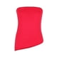 thumbnail image 4 of Camiseta corta ajustada de color liso con hombros descubiertos y dobladillo irregular, 4 of 4