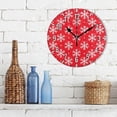 thumbnail image 3 of Dreamtimes 10in Christmas Snowflake Wall Clock, Non-Ticking Silent Battery Operated Wall Clock for Kids Living Room Bedroom Kitchen School Office Christmas Decor, 3 of 7
