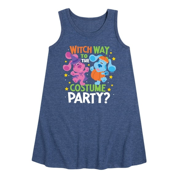 Blue's Clues - Witch Way To The Costume Party - Toddler and Youth Girls A-line Dress