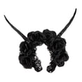 thumbnail image 4 of Diadema de Cuerno de antílope Yinane decoración gótica para disfraz de mujer Halloween 18 cm, 4 of 8