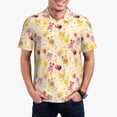thumbnail image 3 of Balery Rabbit And Balloon Printed Men’s Short Sleeve Polo Shirt, Midweight Men's Shirt,Golf Polo shirts -, 3 of 9