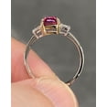 thumbnail image 4 of Lab Created Beautiful 4.6 Ctw Padparadscha Sapphire Ring Engagement Ring,Promise Ring, Couple Ring Gift For Love, 4 of 5