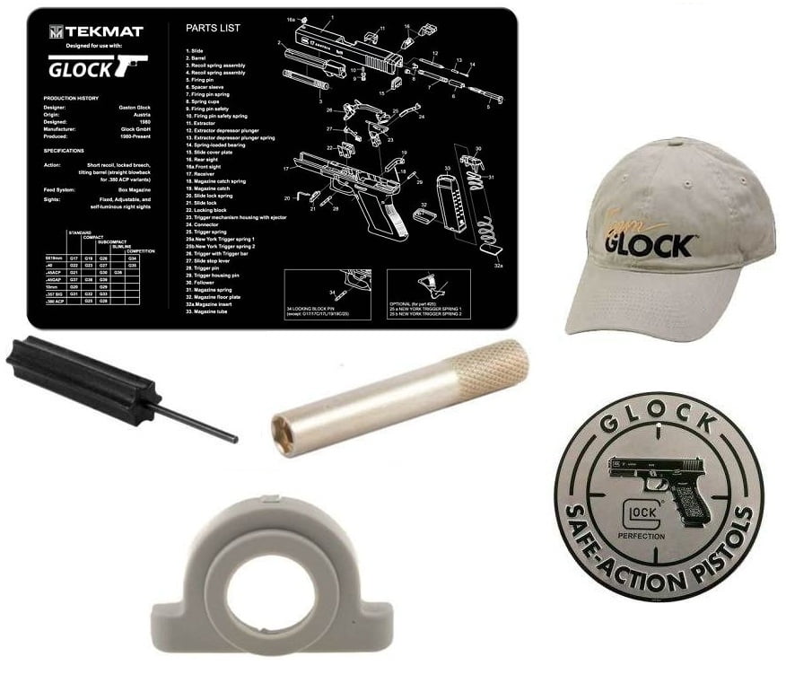 Glock Safe Action Aluminum Sign Glock Team Khaki Tan Hat Ball