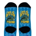 thumbnail image 3 of ThisWear Bass Fishing Gifts for Men and Women Life Is Better Fishing Print Socks 1-Pair Novelty Crew Socks, 3 of 5