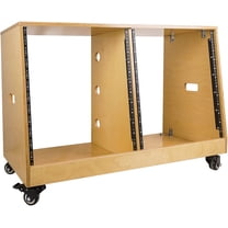 Sound Town DIY Solid Carbonized Bamboo Studio Rack with 11U Slant Mixer ...
