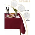 thumbnail image 3 of Pure Red Wine Tablecloth Rectangle Table Cloth 52x70, Waterproof Outdoor Table Cloth Decorative Table Cover Protectors, Simple Solid Color Washable Table Cover for Kitchen Dinning Party, 3 of 8