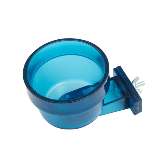 Happy Home Pet Quick Lock Bowl for Small Animals and Birds, Blue, 10oz