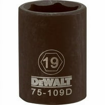 Stanley Consumer Tools 233327 0.5 in. Drive 19 mm 6 Point Impact Socket