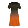 thumbnail image 5 of Sakmal Dresses for Women 2024 Casual Spring Loose Fit Gradient with Pocket Basic Comfort Fit Orange Short Sleeve Long Sundress, 5 of 5
