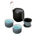 thumbnail image 4 of Juego de té Soledad cerámica 1 olla 2 Tazas Bolsa Portátil doble gris, 4 of 6