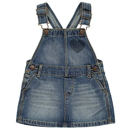 Denim Jumper Dress - OshKosh B'gosh Baby Girls' Removed Patch Denim Jumper - Ravine Blue, 18 Months