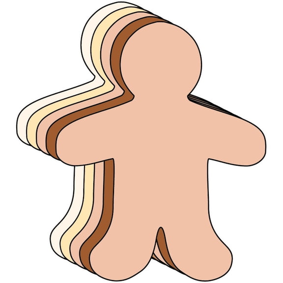 SHAPES ETC. Person Multicultural Creative Cut-Outs- 5.5”