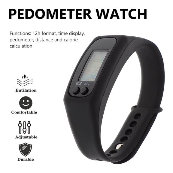 AURARMLET Pedometer Step Counter Bracelet with PU Band, Random Color, Fitness Tracker for Walking and Running, 1 Set