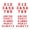 Red, variant on 72Pcs Embroidered Iron-On Letters & Numbers, durables Applique Patches for Clothing, Hats, Bags