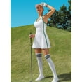 thumbnail image 3 of Sociala Women's Tennis Dress with Shorts and Built in Bra Tennis Skirts with Pockets Racerback Workout Dresses, 3 of 6