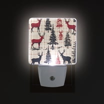 Yayeee LED Night Light for The Home Plug in With Light Sensors 2 Pack, Red Deer