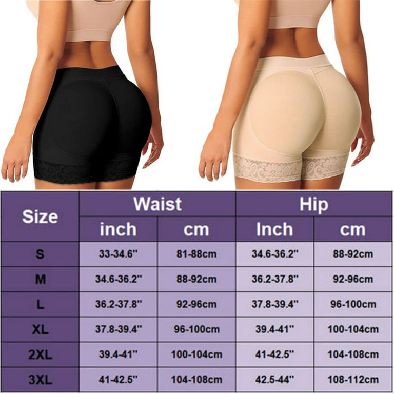 Women's Butt Lifter Padded Shaperwear Hip Enhancer Sexy Underwear S to 3XL,  Kiwi-Rata 