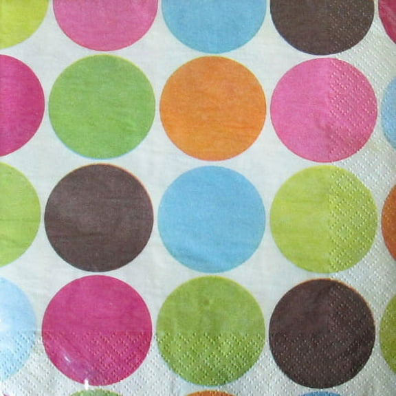 Natural Dots Lunch Napkins (16ct)