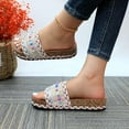 thumbnail image 3 of GJPBGK Women’s Boho Platform Slide Sandals Colorful Open-Toe Summer Flats for Walking, Vacation, Travel & Everyday Outfits, 3 of 6