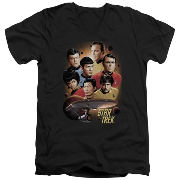 Star Trek - Heart Of The Enterprise - Slim Fit V Neck Shirt - Large