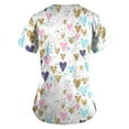 thumbnail image 3 of FrzhBrz Valentines Day Pro Scrubs for Women V-Neck Scrub Top Fun Medical Proffesional Short Sleeve Summer Working Shirts, 3 of 3