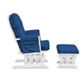 thumbnail image 3 of Suite Bebe Mason Glider & Ottoman,  White Finish with Navy Cushions, 3 of 3