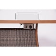 thumbnail image 5 of Brown Wicker Outdoor Gas Fire Pit Table with Ice Bucket, 5 of 7