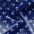thumbnail image 3 of Vintage Nautical Style Shower Curtains Navy Blue Backdrop White Anchor Pattern Design for Bathroom Decor Waterproof Polyester Fabric 72x72 Inch Shower Curtain with 12 Hooks, 3 of 6