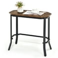 thumbnail image 1 of Costway Narrow End Side Sofa Table Stable Steel Frame for Living Room Bedroom Brown, 1 of 8