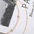 thumbnail image 4 of deux Pices, Or Et Argent,collier Multicouche Avec Pendentif Double Angle Pour Femme Et Fille, 4 of 5