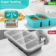 thumbnail image 4 of 2-Pack Silicone Freezer Tray with Lid - 1 Cup Silicone Food Freezer Tray - Large Ice Cube Freezer Molds - Soup, Sauce, leftovers, Homemade Meal Prep Freezing Kitchen Storage Containers, 4 of 6