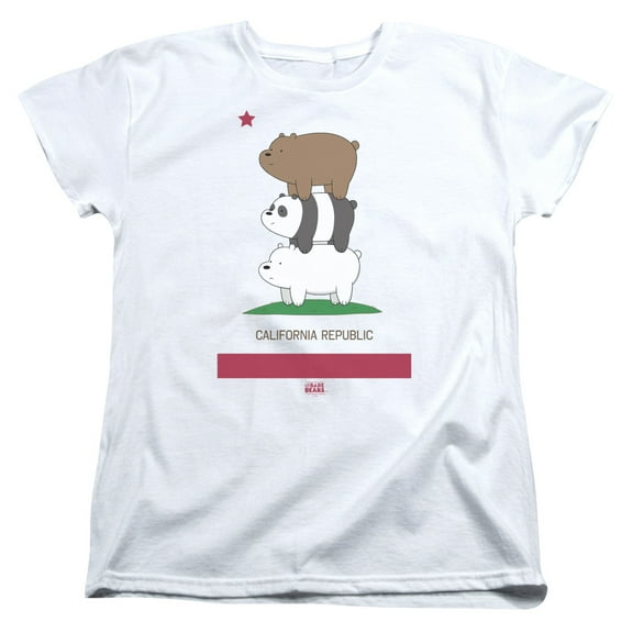 We Bare Bears Cali Stack S/S Women's T-Shirt White