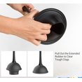 thumbnail image 4 of Toilet Plunger and Bowl Brush Combo for Bathroom Cleaning, Black, 1 Set, 4 of 5