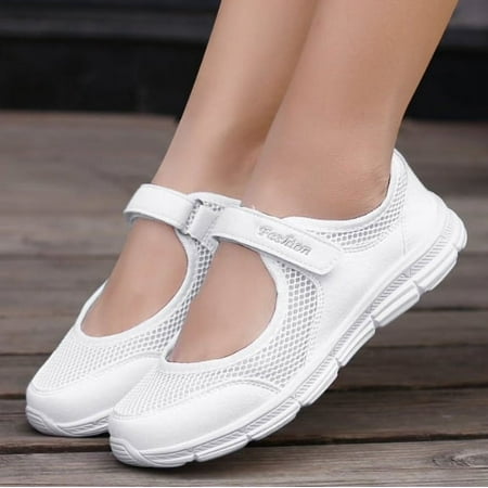 

FAIAI 2024 Breathable Lightweight Adjustable Diabetic Shoes Wide Width Air Cushion Walking Sneakers for Women Swollen Feet