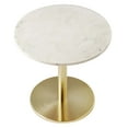 thumbnail image 2 of Modway Viva Round Metal & Marble Side Table in Brass and White, 2 of 3