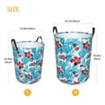 thumbnail image 5 of Balery Hawaiian Style Round Laundry Basket with Handles Waterproof Freestanding Laundry Hamper for Clothes Toys in the Dorm and Family-Medium, 5 of 8