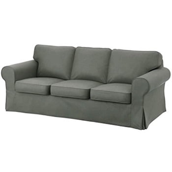 The Dark Gray Dense Cotton Rp 3 Seat Sofa Cover Replacement Is Custom Made For Ikea An Slipcover
