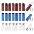 thumbnail image 1 of Uxcell 24 Pcs Puntas de Cordones, 20mm Aglets Metálicos para Reemplazo de Tapas de Cuerda de Zapatos con Tornillo para Zapatillas de Lona DIY Cuerdas de Ropa, Vino Rojo/Azul/Blanco, 1 of 6