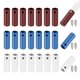 thumbnail image 1 of Uxcell 24 Pcs Puntas de Cordones, 20mm Aglets Metálicos para Reemplazo de Tapas de Cuerda de Zapatos con Tornillo para Zapatillas de Lona DIY Cuerdas de Ropa, Vino Rojo/Azul/Blanco, 1 of 6