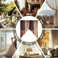 thumbnail image 3 of Swag Curtains Valances for Windows, Patriotic American Flag Short Kitchen Window Curtains Over Sink, Vintage Red Blue Stripe Stars Cafe Curtains Panel Set Of 2,Rod Pocket, 45 Inches Length, 3 of 8