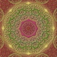 thumbnail image 1 of Ahgly Company Machine Washable Indoor Square Transitional Brown Red Area Rugs, 4' Square, 1 of 7