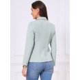 thumbnail image 3 of DARING DIVA Women's Casual Long Sleeve One Button Pockets Suit Jacket M Gray, 3 of 7