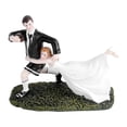 thumbnail image 2 of Cake Topper Romantic Dancing Bride Couple Personalised Cake Topper Anniversary Decoration Tool for Engagement Party Wedding Anniversary(15 * 13.5 cm), 2 of 8
