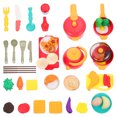 thumbnail image 1 of 49 Pcs/Ensemble Ensemble de Jouets de Cuisine pour Enfants Ustensiles de Cuisine Simulation Repas Couverts Jouets, 1 of 5