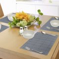 thumbnail image 4 of Ambesonne Eastern Place Mats Set of 4, Wavy Floral Sprouts, Standard Size, Charcoal Grey Dark Blue, 4 of 6