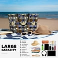 thumbnail image 5 of Lsque maple leaves Houndstooth Beach Travel Bag - Water-Resistant, Large Capacity Lightweight Tote with 7 Pockets for Women and Men - Perfect for Beach, Pool, Gym, and Travel, 5 of 7