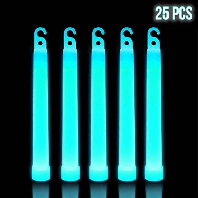 Kid Safe Non-Toxic Neon Glowstick Party Packs Available in Bulk and Color Varieties Aqua, 25 Keeps Glowing up to 12 Hours Lumistick 4 Inch Glow Sticks with Detachable Connectors and Strings 