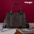 thumbnail image 4 of Wrangler Medium Tote Bag for Women Designer Satchel Handbags Top-handle Purses with Strap, Vintage-Coffee, 4 of 7